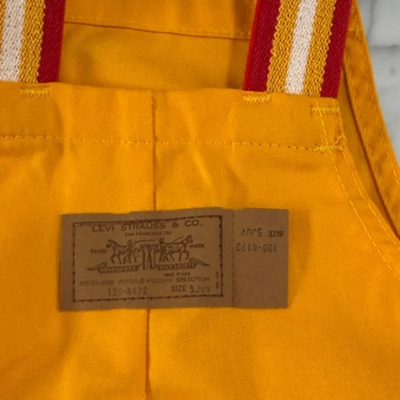 Deadstock NWT Little Levi's Kids Overalls Sz 5T retro 1970s - Picture 5 of 9